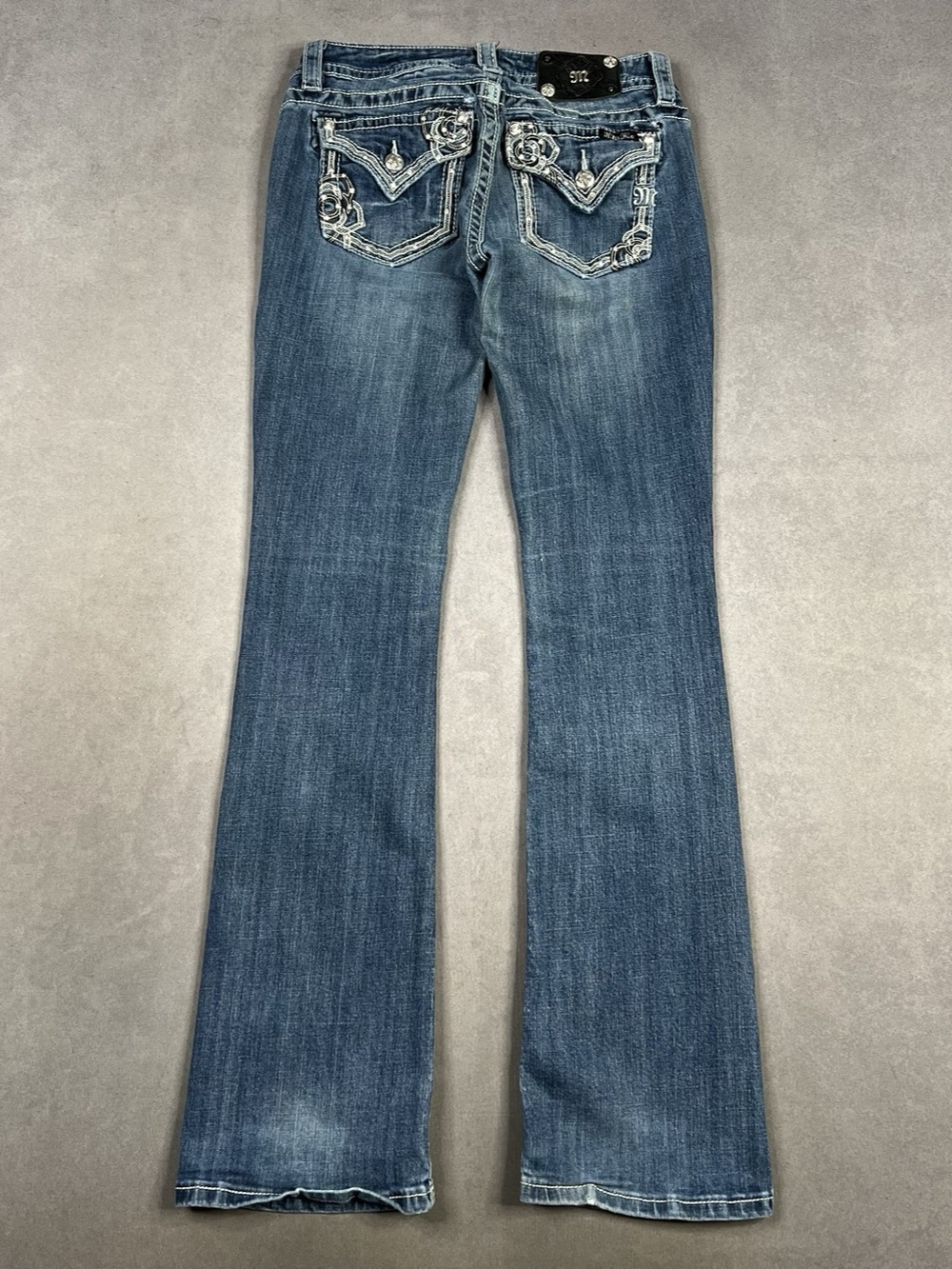 Miss Me Signature Boot Cut Jeans Blue Waist 28